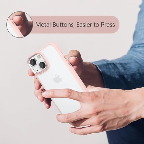 mobistyle Designed for iPhone 15 Back Cover | Enhanced Metal Camera Protection Back Cover Case Compatible with iPhone 15 (Pink) - Image 4