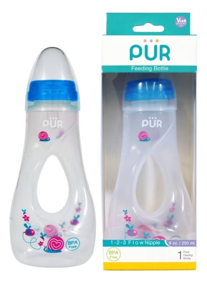 Pur 250ml twist-grip baby bottle - easy-grip design, medical-grade silicone nipple, BPA free - Image 3