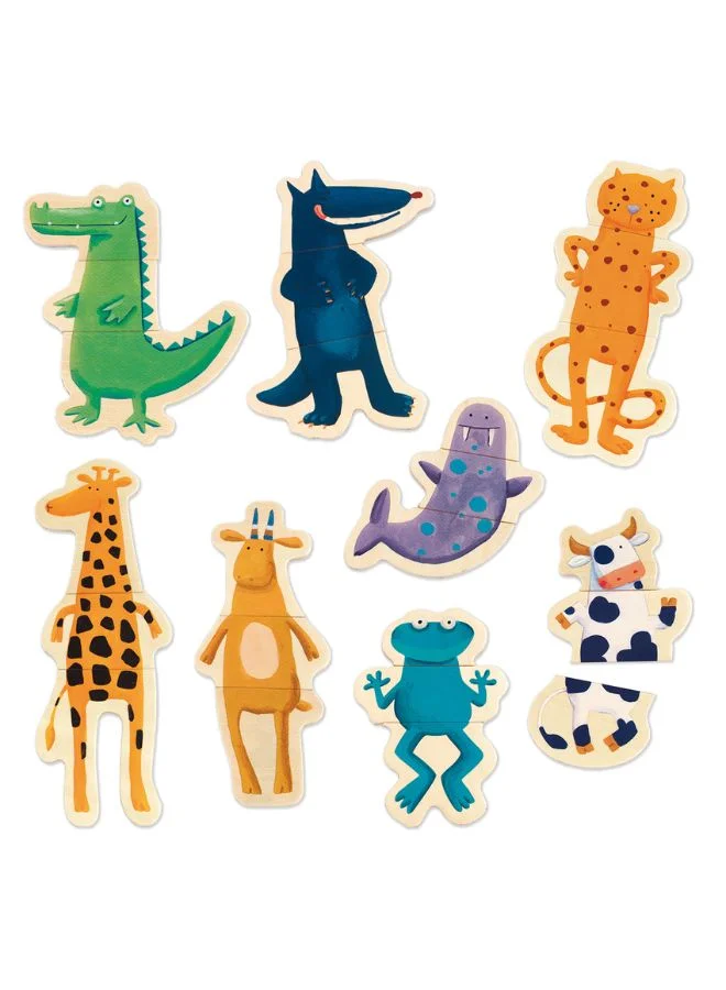 DJECO Wooden Magnetic Crazy Animals