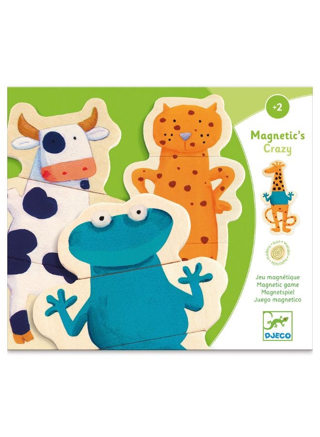 DJECO Wooden Magnetic Crazy Animals - Image 1
