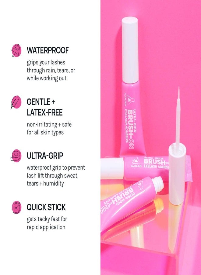AOA STUDIO A2O Lab Ultra-Hold Brush-On Eyelash Adhesive, Clear, Waterproof, Latex-Free (1) - Image 4