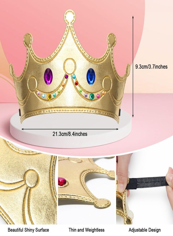 Hoedia 25PCS Foam Princess Crowns and Tiaras for Birthday Party Favors Hats, DIY Prince Crown Kit Paper Tiara with Crystal Diamond Sticker - Image 2