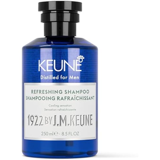 1922 by J.M. Keune Refreshing Shampoo, Invigorating & Cooling Cleanser for Men, 8.5 Fl Oz