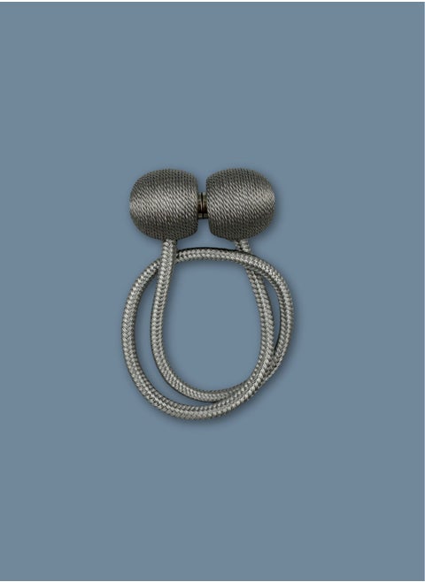 A set of 2 Magnetic Curtain Tie Backs - Grey