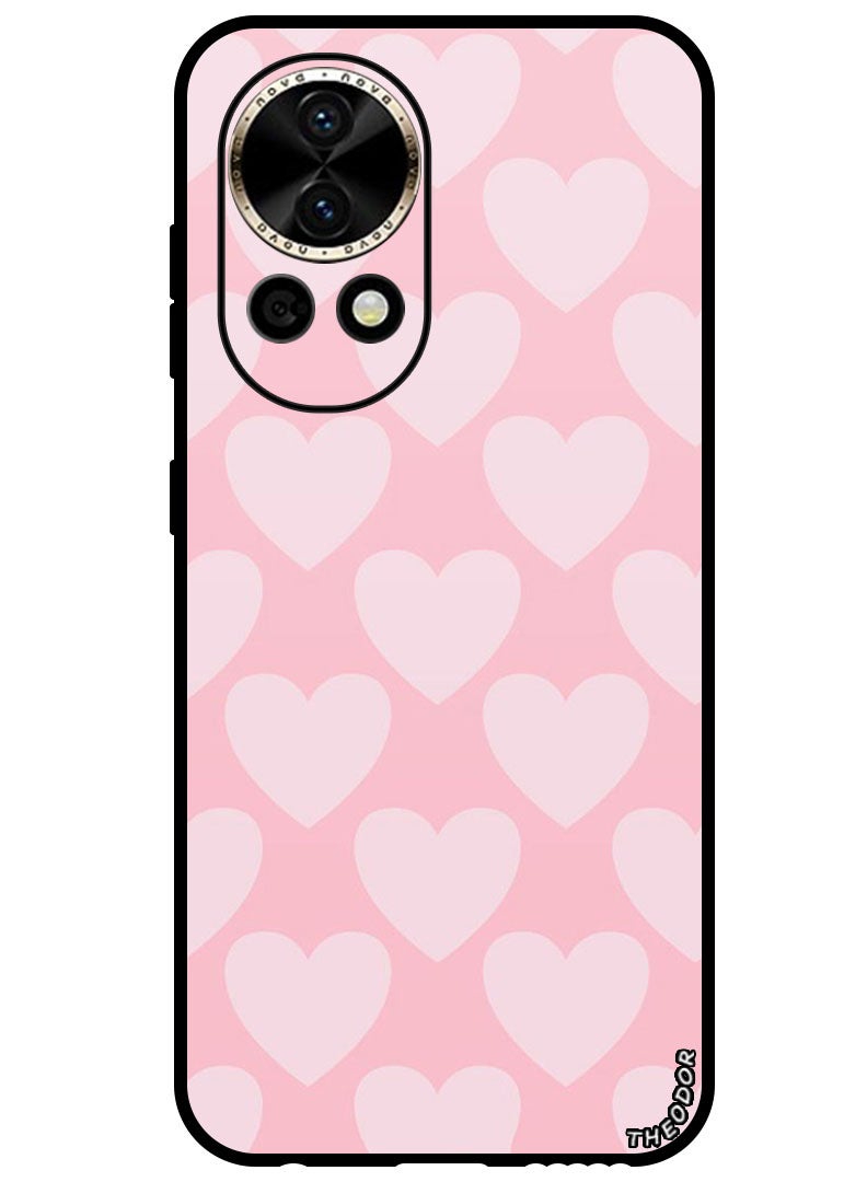 Theodor Protective Case Anti Scratch Shock Proof Bumper Cover For Huawei Nova 12 Ultra Pink Hearts - Image 1