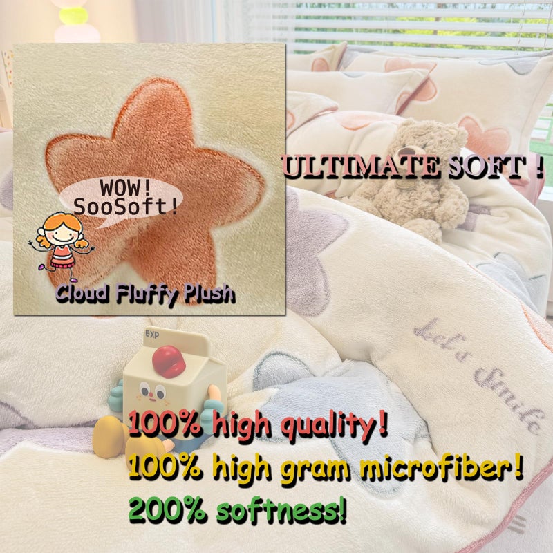 MorroMorn Twin Bedding Sets, Twinkle Stars Duvet Cover Set, Fluffy Comforter Covers Blanket Ultra Soft Kawaii Cute Unicorn for Girls Kids Toddler Teen Women Twin/Twin XL Size - Image 3