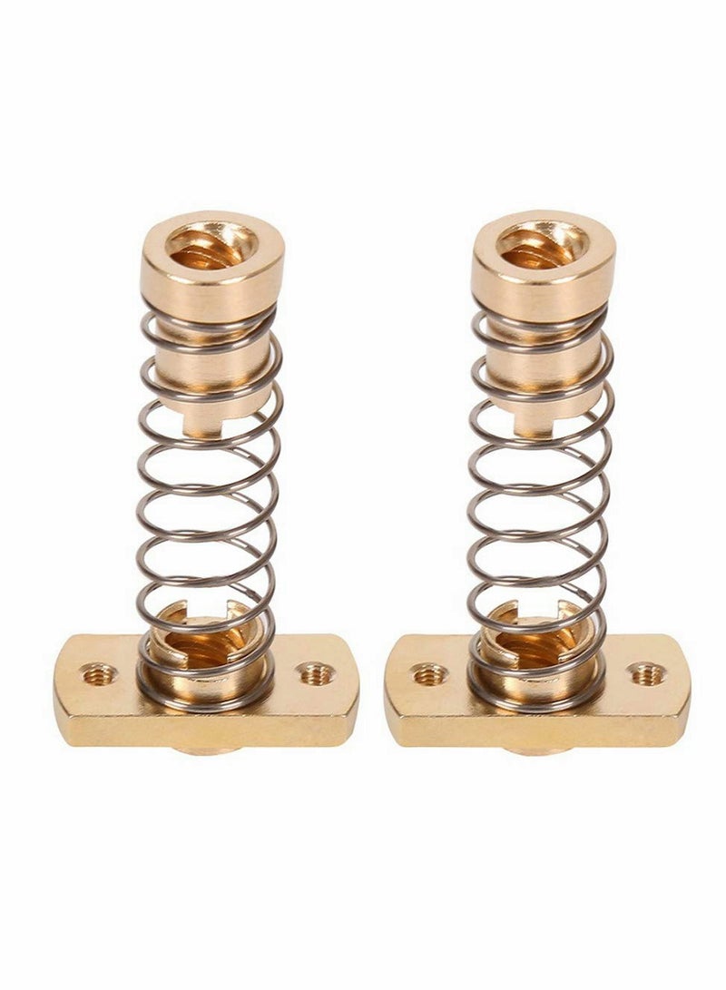 2 Pack Brass Anti Backlash Nuts for CR10 Ender 3 Series 3D Printers with T8 Z Axis Upgrade - Image 1
