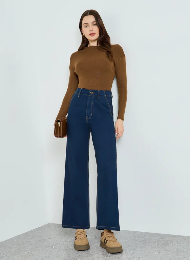 Styli Women High-Rise Wide Leg Jeans