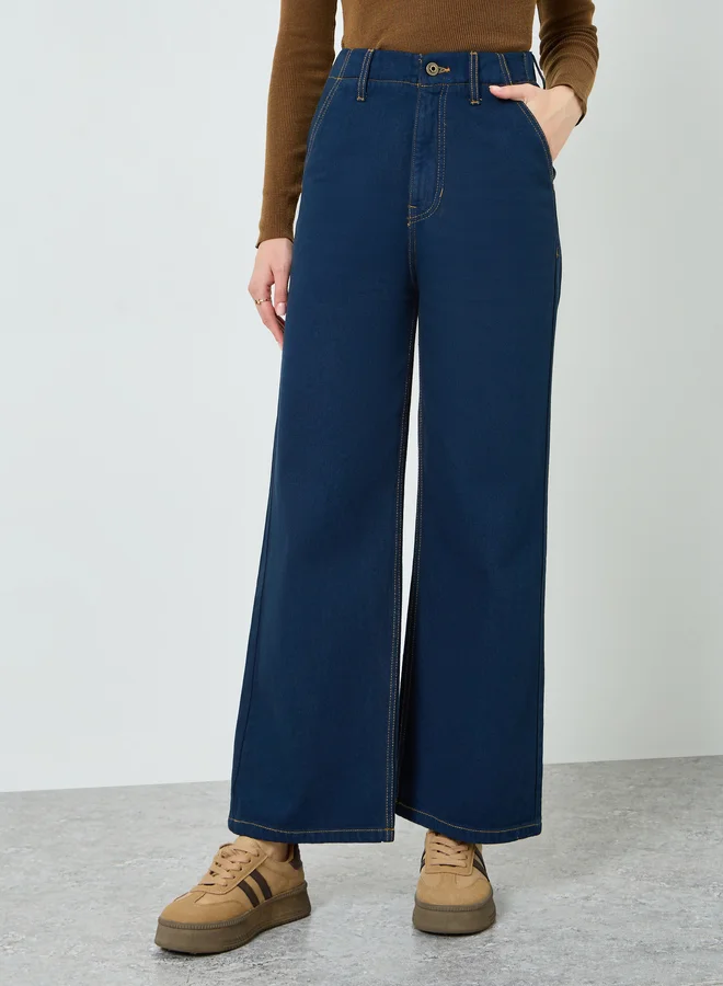Styli Women High-Rise Wide Leg Jeans