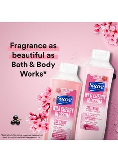 Suave Suave Shampoo & Conditioner Set, Wild Cherry Blossom - Everyday Softening Formulas with Cherry Blossom Extract & Vitamin E, 22.5 Oz Ea (2 Piece Set)  - Image 3