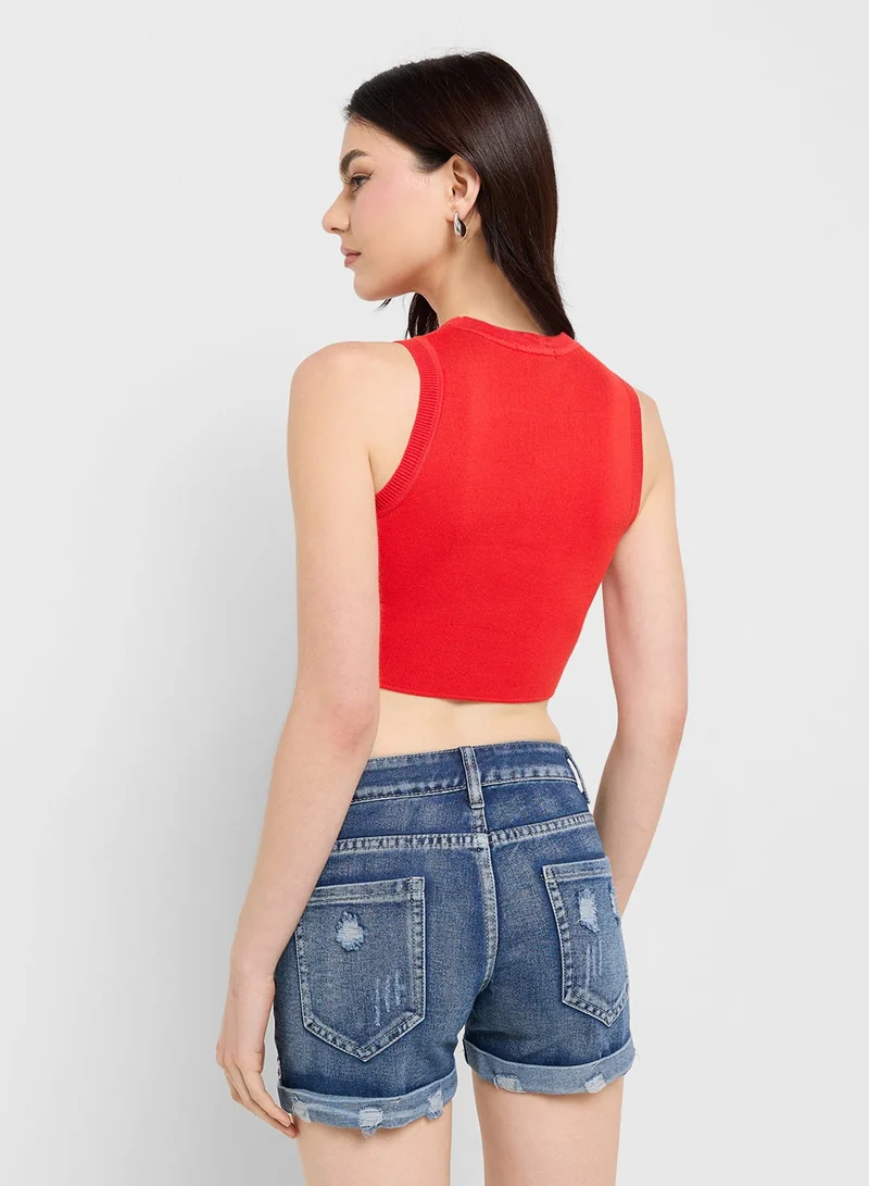 Ginger Lightweight Fine Knit Sweater Vest