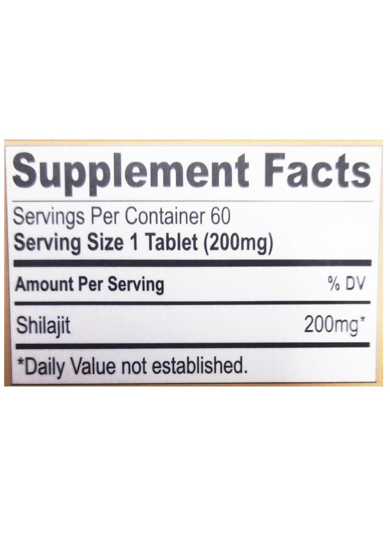 Pure Himalayan Shilajit Shilajit Dry Drops, 60 Tablets  - Image 2