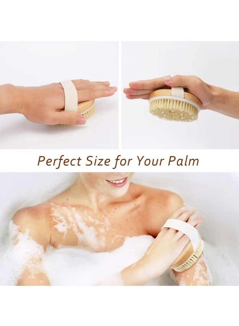 Dry and Bath Body Brush, Reduce Cellulite, Dry Brush for Cellulite and Lymphatic Drainage, Exfoliating Brush with Soft Massage Nodules, Shower Brush Body Scrubber - Image 2