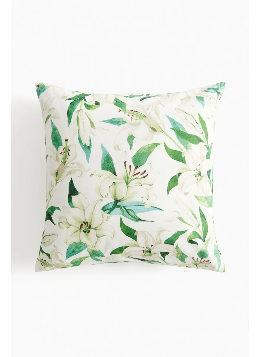 H&M Patterned Cotton Cushion Cover