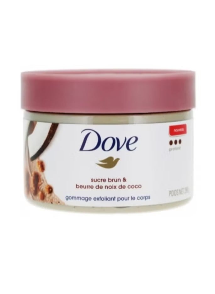 Dove Deep Cleansing Body Scrub Brown Sugar & Coconut Butter 298g - Bellacare
