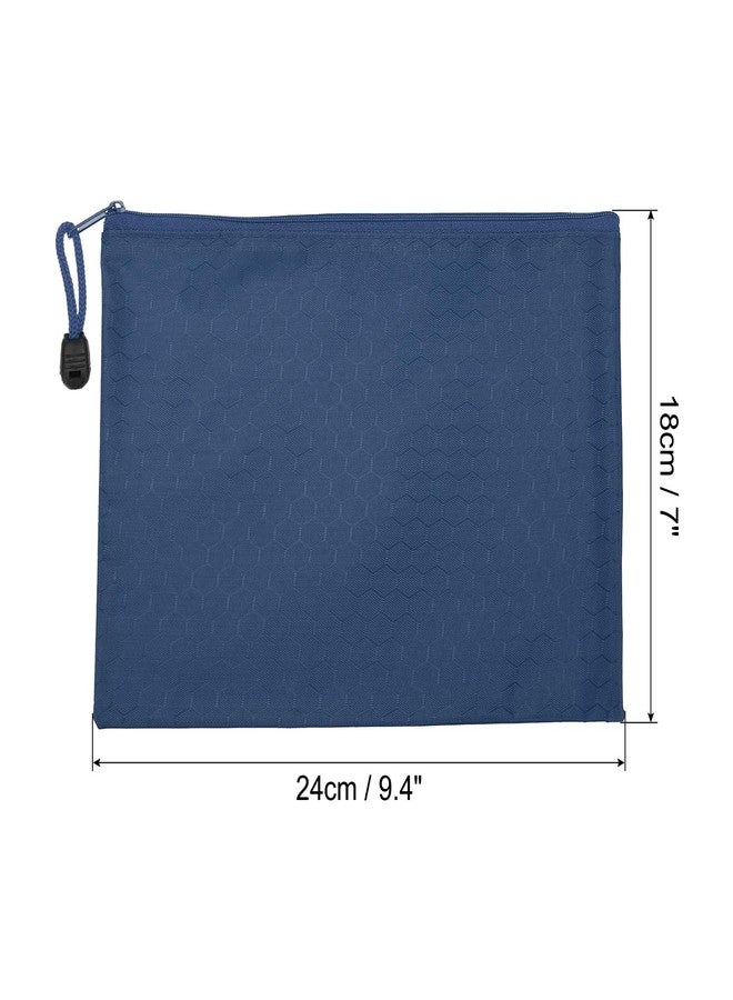 PATIKIL Waterproof Zipper File Bags, 5 Pack A5 Document Holders Pencil Pouch for Office, Navy Blue - Image 2