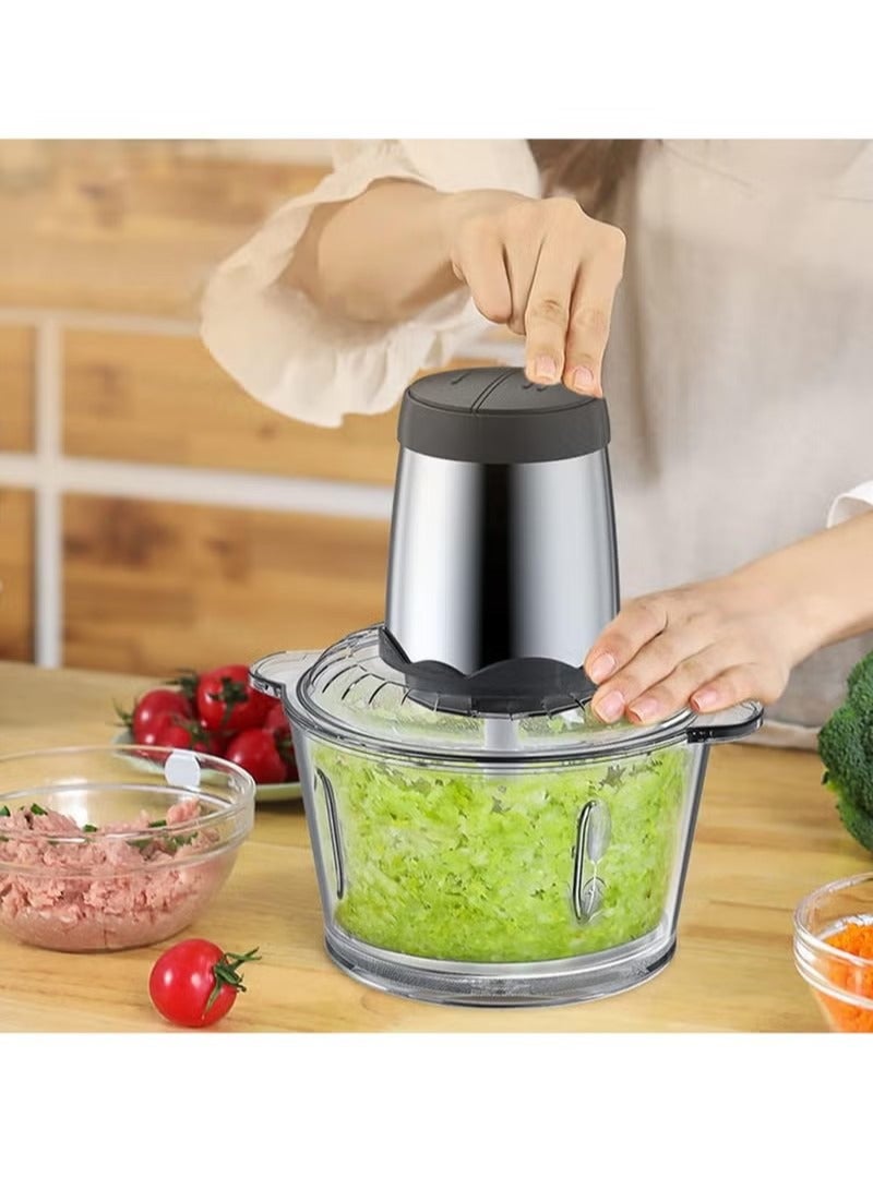 Gonice Electric Meat Grinder, Food Processor with 2 Bowls, Meat Mixer Food Chopper for Baby Food, Meat, Onion, Vegetables with 4 Sharp Blades, 2 Speed, 400W  - Image 2