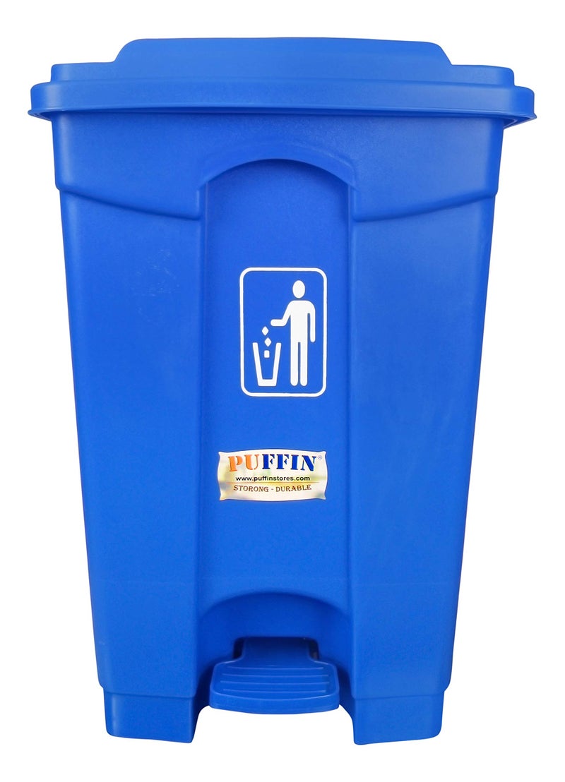 PUFFIN Pedal Dustbin 60 Litre Plastic Blue Color - Image 1