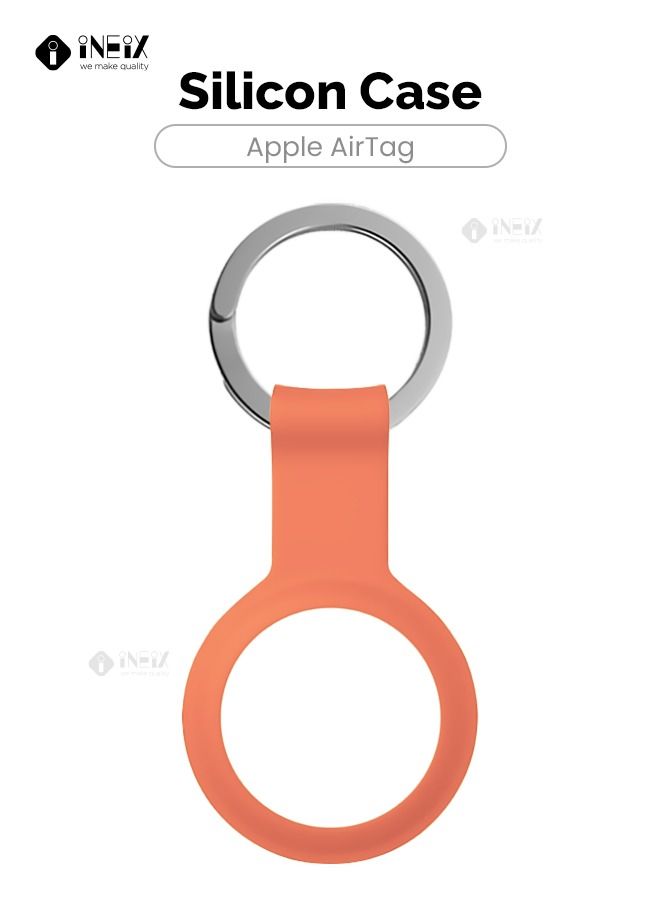 إينيكس حماية طويلة مصنوعة من السيليكون لجهاز أبل آير تاغ-البرتقالي - Image 1