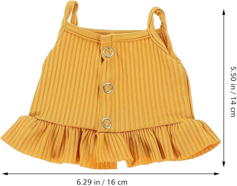 بدلة الكاميسول والسراويل القصيرة المزهرة لدمى البنات مقاس 18 بوصة من القماش الناعم القابل للغسل - Image 5