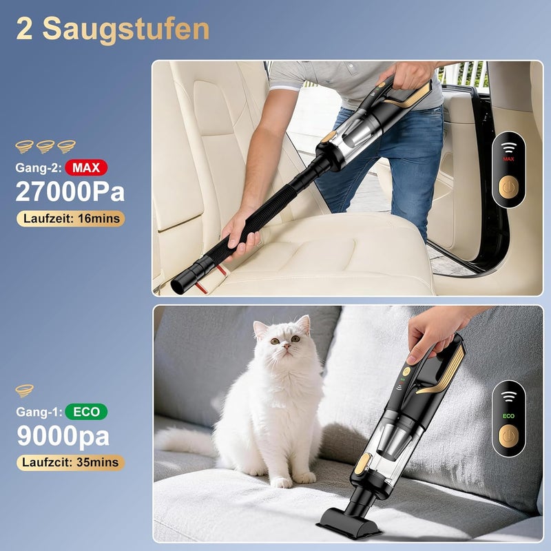RABIGALA 4-in-1 Handheld Vacuum Cleaner - 32000PA Wireless Car Vacuum with Dust Blower - Image 4