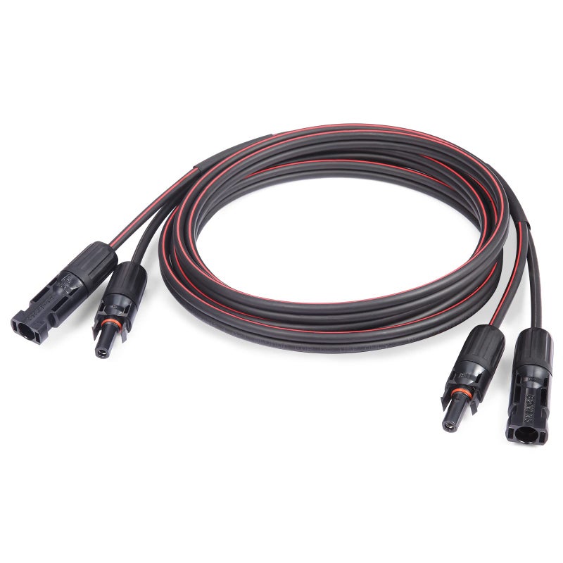 Valemo Solar Cable 10 Feet 2x10 AWG Twin Wire Solar Extension Cable, Copper Strand with Female and Male Connectors on Both Ends, Solar Panel Cable Wire u0026 Adaptor for Home, Shop and RV Solar Panels - Image 3