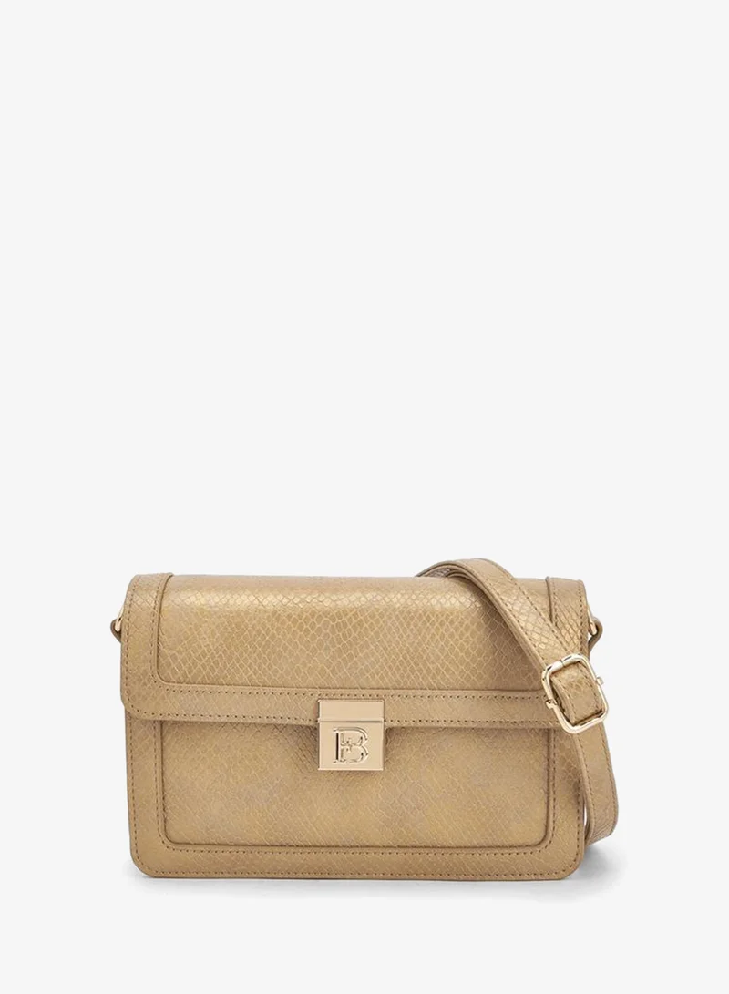 Textured Crossbody Bag with Detachable Shoulder Strap