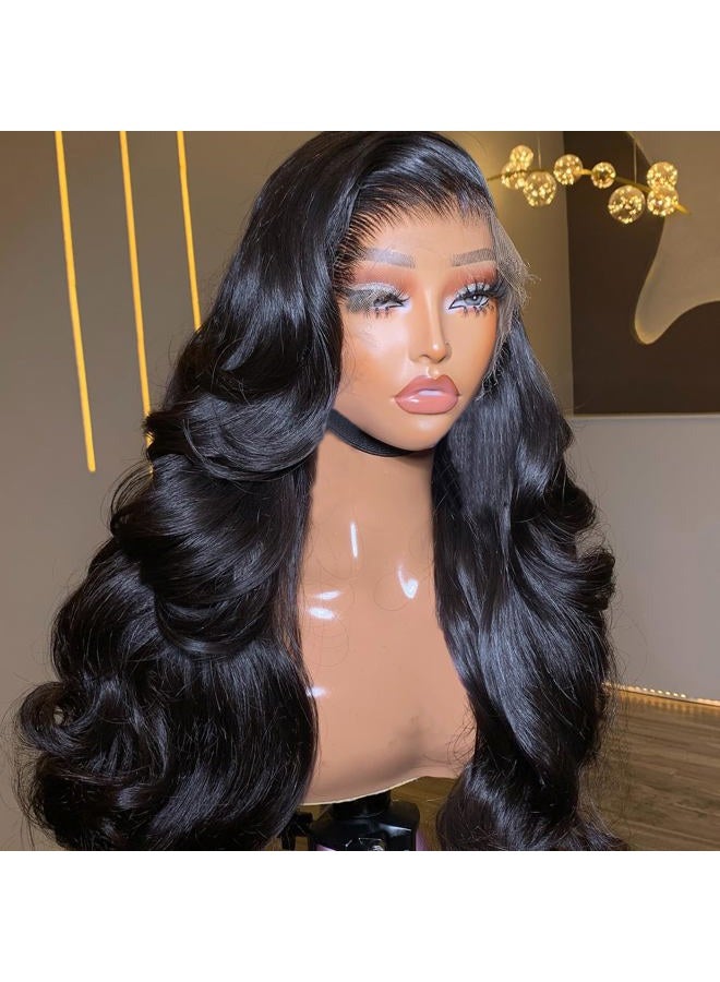 BEEOS 13x6 Full Frontal SKINLIKE Real HD Lace Wig, 0.1mm Ultra-thin Invisible HD Lace Body Wave 180% Desnity Natural Color Human Hair 20 Inch - Image 4