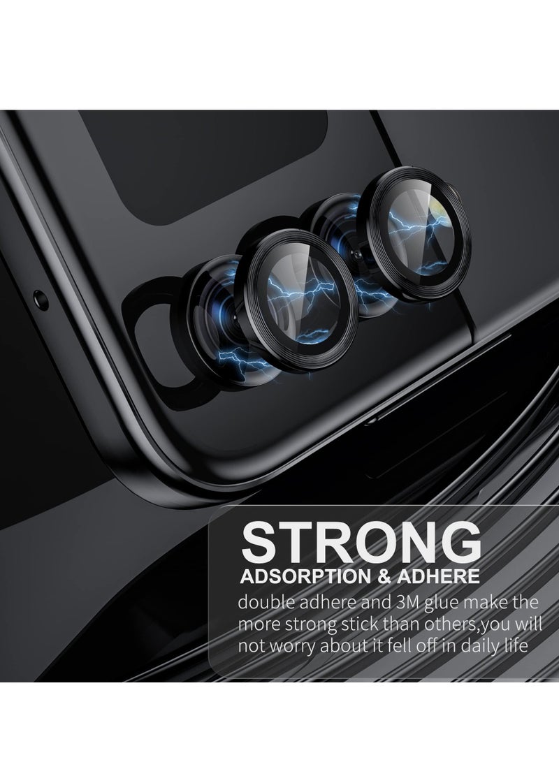 Captaintech Camera Lens Protector Case Cover for Samsung Galaxy Z Flip 4, Anti Scratch HD Tempered Metal Glass Camera Screen Protector Shockproof Film for Galaxy Z Flip 4 5G 2022 Accessories, Black - Image 5