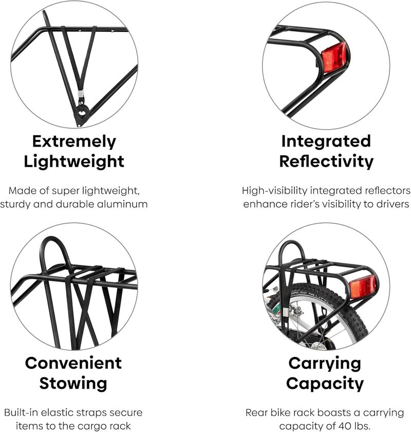 Woom G 4 Pickup Rack for Pickup Children's Bike – Lightweight Rear Mount – Easy Install Design – Black - Image 3