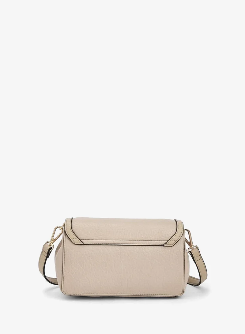 Celeste IVORY Textured Crossbody Bag with Button Closure for Women | Best Price UAE