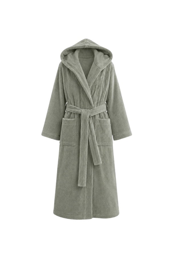 TM HOME Luxury Hotel Bathrobe Hoddie – 100% Natural Cotton with Premium Plush Texture  – Ultra-Soft, Absorbent & Elegant Unisex Design - Image 2