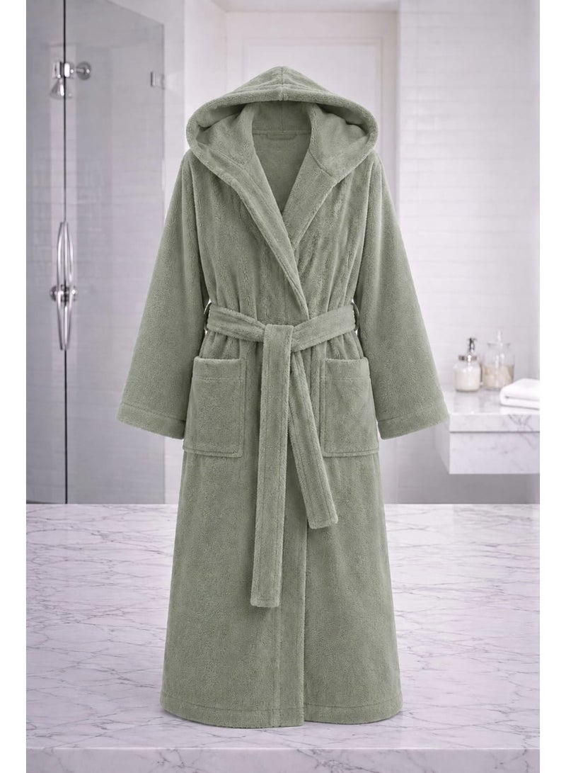 TM HOME Luxury Hotel Bathrobe Hoddie – 100% Natural Cotton with Premium Plush Texture  – Ultra-Soft, Absorbent & Elegant Unisex Design - Image 3