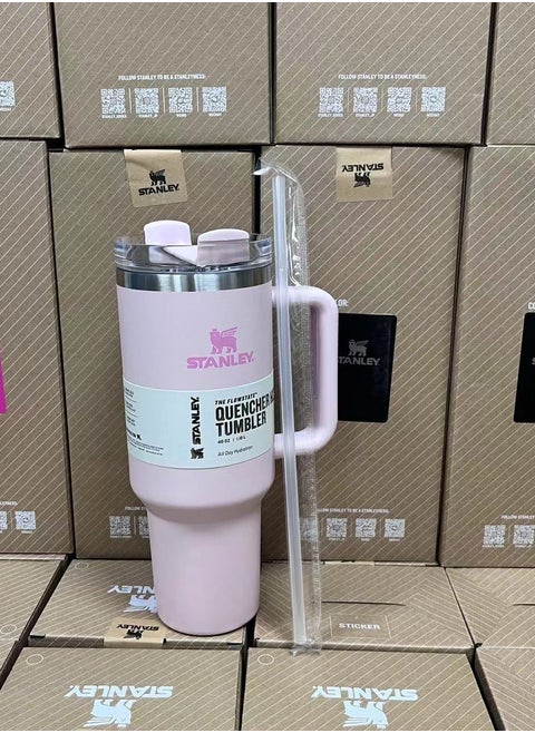 Stanley Quencher Stainless Steel Vacuum Insulated Tumbler with Lid and Straw for Water, Iced Tea or Coffee, Smoothie and More, 40 oz