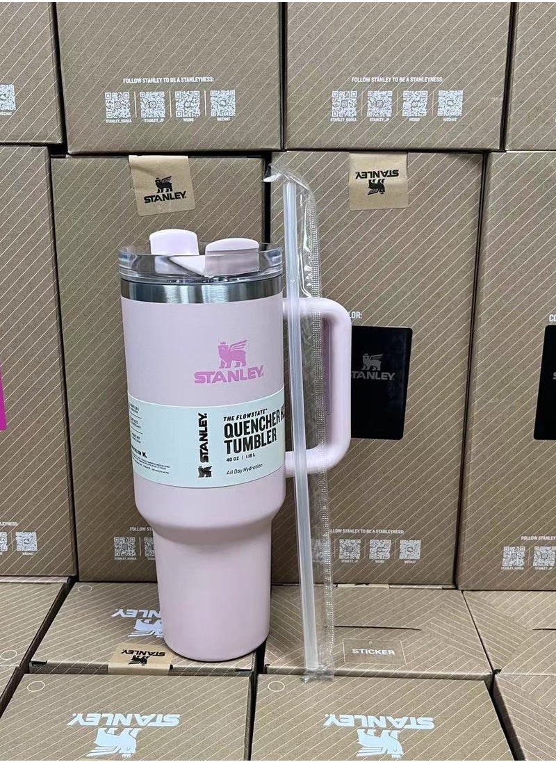 Stanley Quencher Stainless Steel Vacuum Insulated Tumbler with Lid and Straw for Water, Iced Tea or Coffee, Smoothie and More, 40 oz
