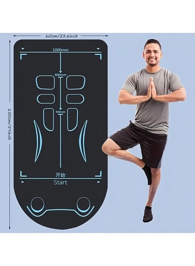 بريمو بلس عجلة تمارين دوارة للبطن مع دعامة للكوع مزوده بشاشة توقيت و حامل جوال مع سجادة عجلة اليوجا هادئة وغير قابلة للانزلاق لتمارين البيلاتس وكمال الأجسام، - Image 4