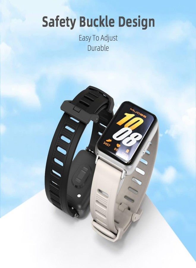 MIJOBS Strap Compatible with Samsung Galaxy Fit 3 SM-R390 Bands for Women Men, Silicone Sport Straps Replacement Wristband Accessories for Samsung Galaxy Fit3 - Image 4