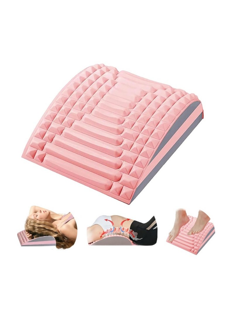 general Neck & Back Stretcher Back Cracker with Exquisite Prismatic Craftsmanship for Lower Back Pain Relief, Spine Posture Corrector Board, Premium Back Neck Massager (Pink) - Image 2