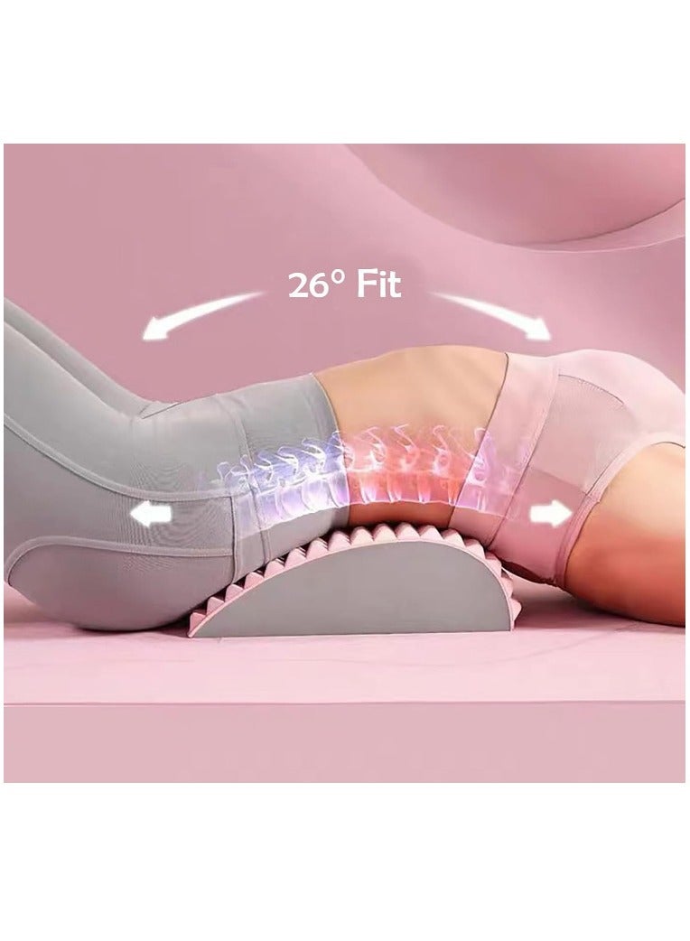 general Neck & Back Stretcher Back Cracker with Exquisite Prismatic Craftsmanship for Lower Back Pain Relief, Spine Posture Corrector Board, Premium Back Neck Massager (Pink) - Image 3