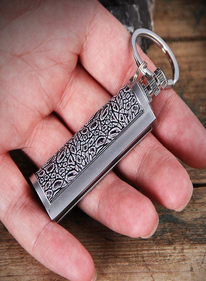 BOLLAER Keychain Flint Metal Matchstick Fire, Car Key Rings, Kerosene Refillable Lighter, EDC Best Gift Ideas and BBQ Camping Emergency Survival Gear for Men Women - Image 5
