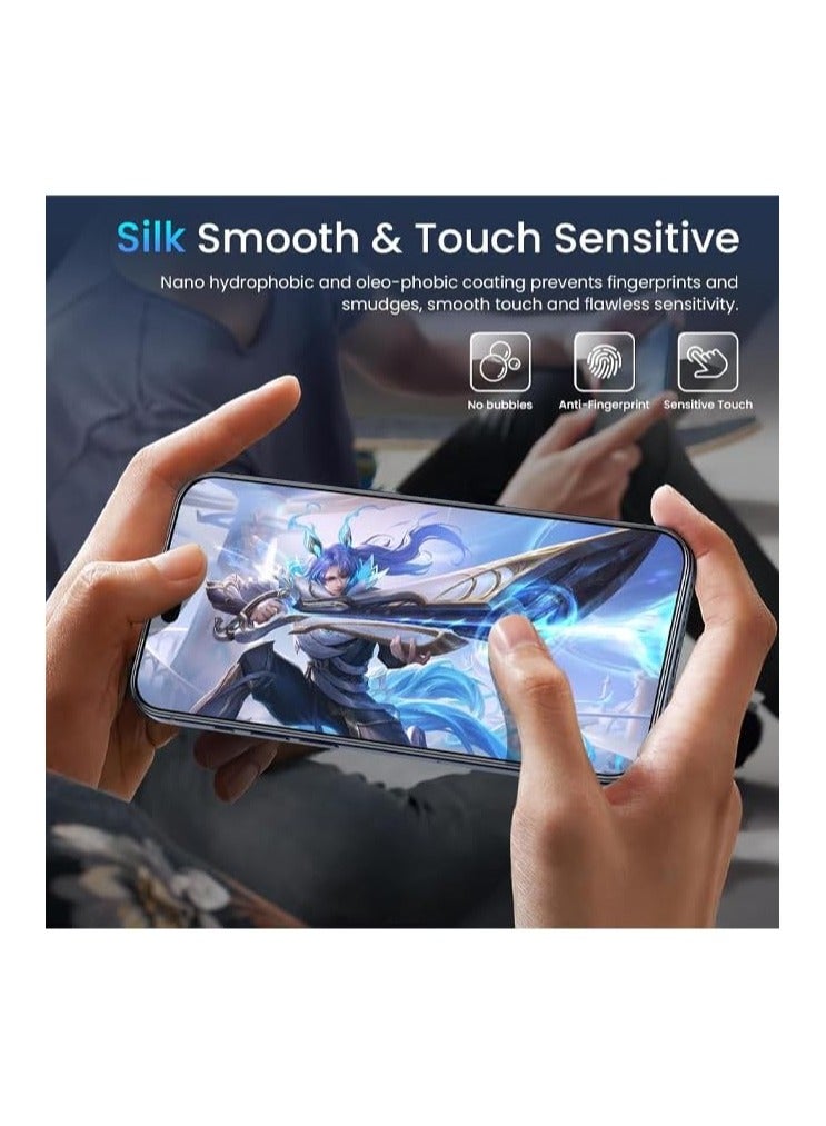 ELTRAZONE Pack Of 2 Screen Protector Designed For iPhone 15 Pro Max Anti-Scratch Tempered Glass Clear HD Edge to Edge Full Coverage Friendly Film Screen Protector For Apple iPhone 15 Pro Max - Image 4