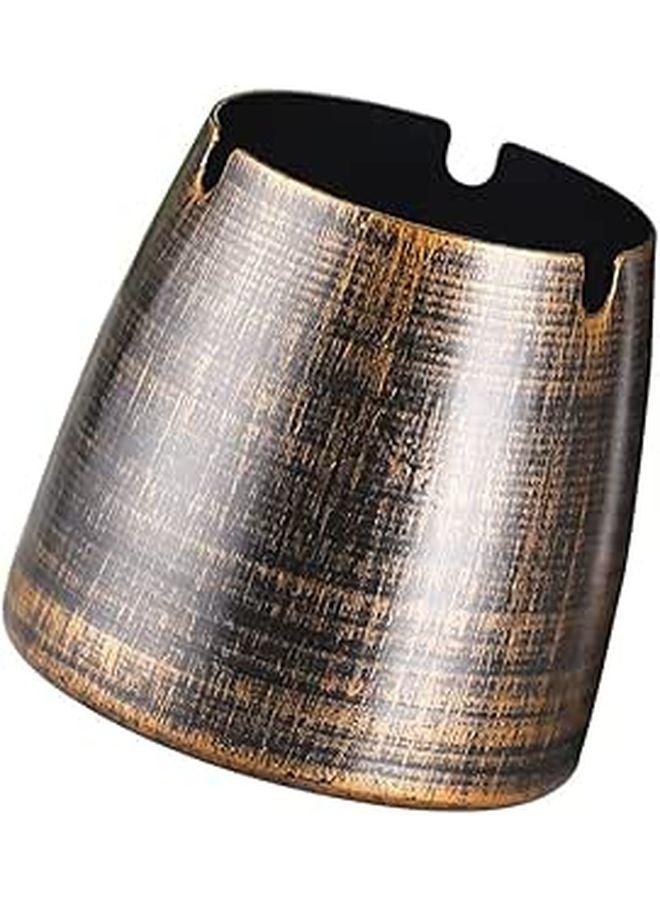 صينية رماد معدنية بأسلوب رجعي للمنزل والمقهى والبار، حاوية دخان زخرفية للداخل والخارج - Image 1