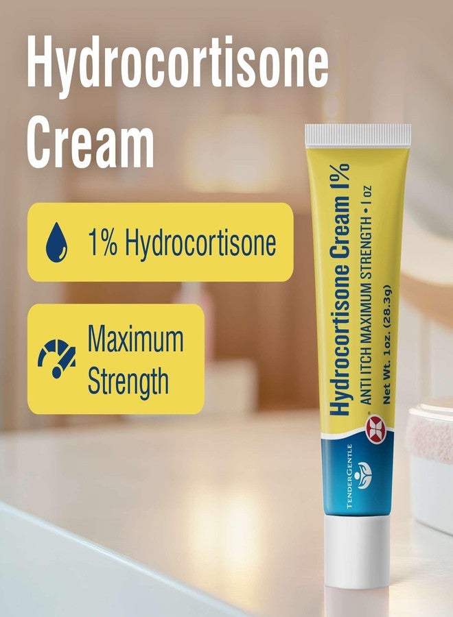 TenderGentle 1% Hydrocortisone Cream Maximum Strength - 1 oz of Anti Itch Cream for Itching and Rashes - for Eczema, Poison Plants, Insect Bites, and More - Image 3