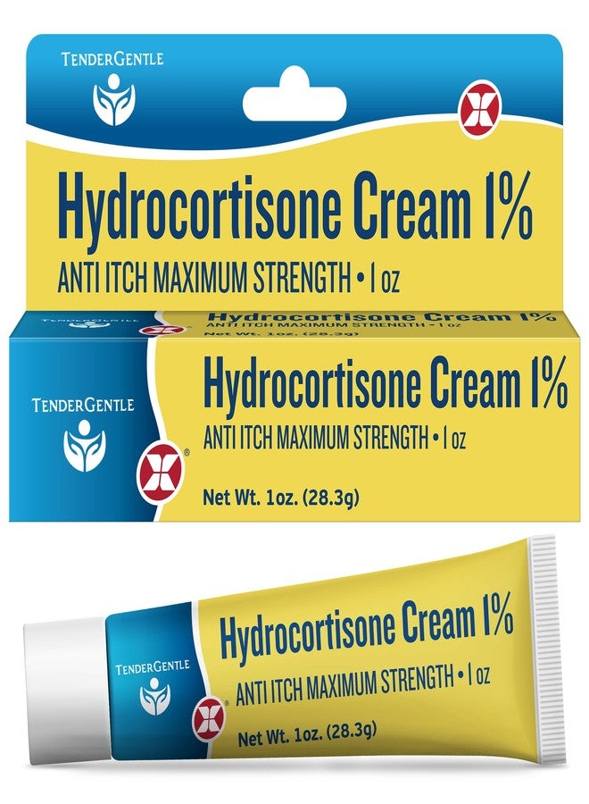 TenderGentle 1% Hydrocortisone Cream Maximum Strength - 1 oz of Anti Itch Cream for Itching and Rashes - for Eczema, Poison Plants, Insect Bites, and More - Image 1