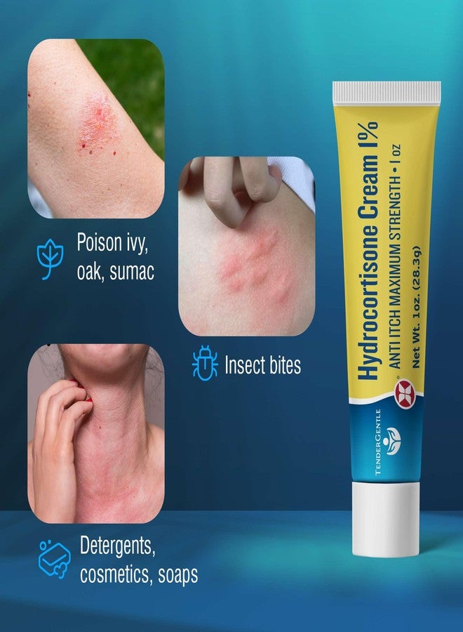 TenderGentle 1% Hydrocortisone Cream Maximum Strength - 1 oz of Anti Itch Cream for Itching and Rashes - for Eczema, Poison Plants, Insect Bites, and More - Image 5