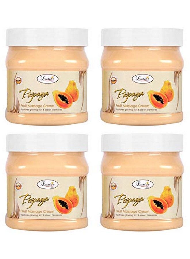 LUSTER Papaya Fruit Facial Massage Cream 500 Ml (Pack Of 4) - Image 2