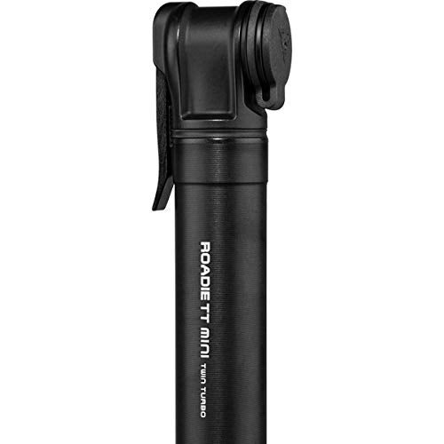 Topeak Roadie TT Mini Bike Pump – Compact Twin Turbo Aluminum Road Tire Pump with 160 PSI Capacity, Integrated Dust Cap & Side Mount Bracket for Fast Inflation & Lightweight Portability - Image 2