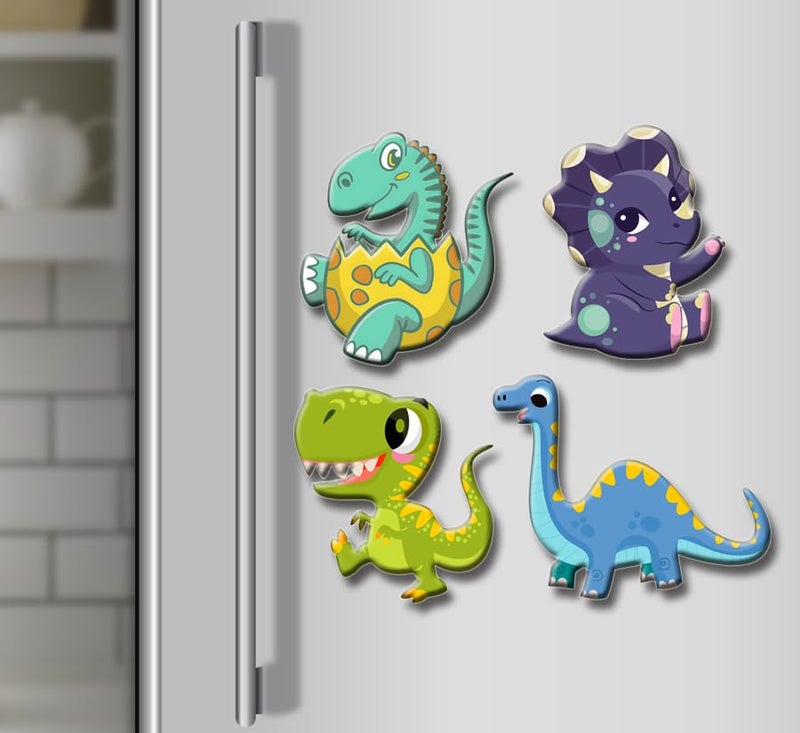 Yey Fridge Magnets Set for Home, Cafe, Kitchen & Office Decoration (Cute Dinosaur) - Image 3