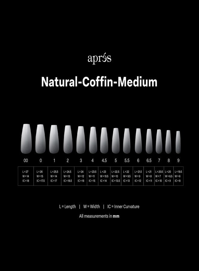 APRÉS Ombre Gel-X® Refill Bag Bundle, 14 Sizes 00-9, Soft Gel Tips, Nail Extensions (Natural Coffin Medium, 420 count) - Image 2