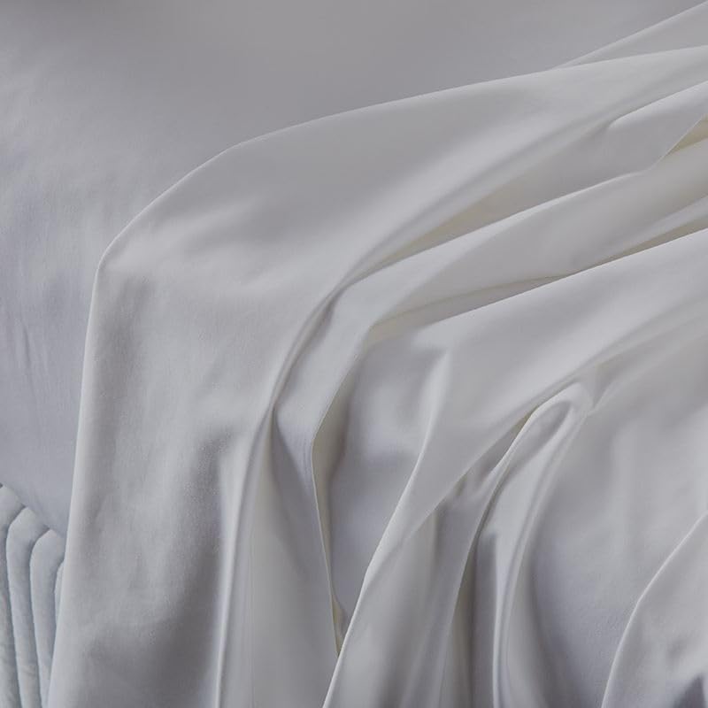 Shreem Linen Flex Top King Sheets for Sleep Number Bed Ultra-Soft Microfiber Bed Sheets  Split Top King Sheets for Sleep Number Bed (4 PCs) Flex Head King 34"" Top Split Sheets to fit Upto 15"" Deep (Iight Grey)  - Image 4